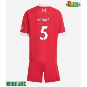 Liverpool Ibrahima Konate #5 Hemmaställ Barn 2025-26 Kortärmad (+ Korta byxor)